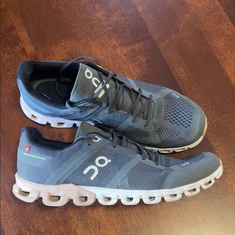 On Running Black and White Athletic Shoes